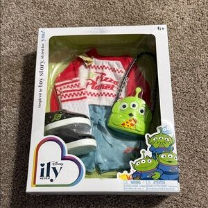 Disney Toy Story Pizza Planet Outfit with Alien Crossbody - Red, Green, Blue